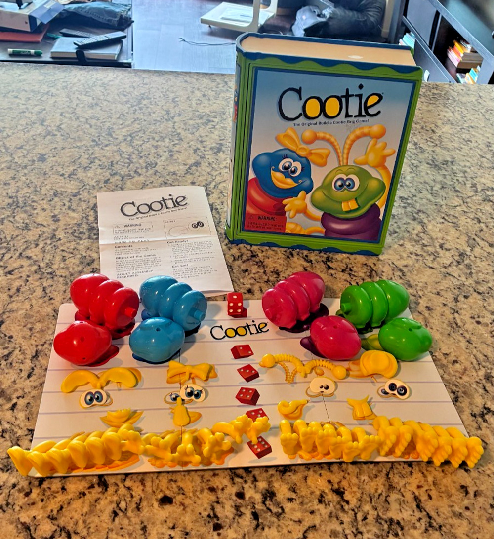 Hasbro Cootie Game Classic Preschool Collection Hard Plastic Storage Case